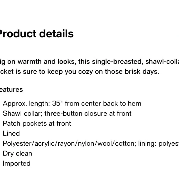 Plaid single breasted shawl-collar coat - Picture 8 of 8